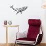 Wallity Whale 1 Escultura de Pared en Metal Negro